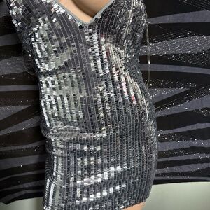 Hera Collection Metallic Mini Dress